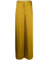 Saint Laurent - Crepe Tailored Palazzo Trousers - Lyst