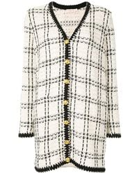 Tory Burch Kendra Tweed Cardi-coat - White