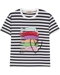 ALESSANDRO ENRIQUEZ - Striped Cotton T-shirt - Lyst