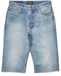 Balenciaga - Ausgeblichene Jeans-Shorts - Lyst