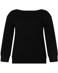 Weekend by Maxmara - Boat-Neck Ribbed-Trim Sweater - Lyst
