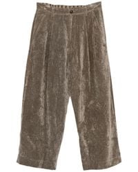 Ziggy Chen - Pleated Velvet Trousers - Lyst