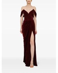 IRIS SERBAN - Charlotte Off-Shoulder Slit Maxi Dress - Lyst