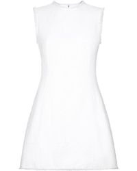 Dolce & Gabbana - Tweed Sleeveless Minidress - Lyst
