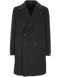 Tagliatore - Double-Breasted Wool-Cashmere Blend Coat - Lyst