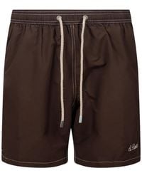 MC2 Saint Barth - Patmos Logo-Embroidered Swim Shorts - Lyst