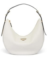 Prada - Borsa A Spalla Con Placca Logo - Lyst