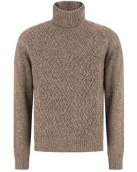Panicale - Diamond-Knit Roll-Neck Sweater - Lyst