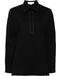 Victoria Beckham - Decorative-Stitching Polo Top - Lyst