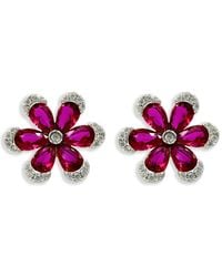 Juwelina Paris - Ruby Rose Earrings - Lyst