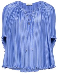 Lanvin - プリーツ ブラウス - Lyst