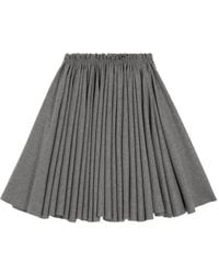 Ami Paris - Corolla Wool Midi Skirt - Lyst