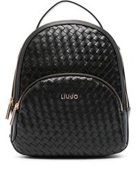Liu Jo - Logo-lettering Interwoven Backpack - Lyst