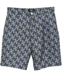 Fendi - モノグラム シルクショートパンツ - Lyst