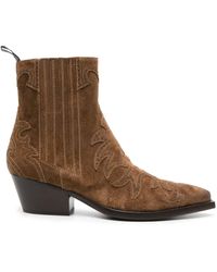 Sartore - 50mm Suede Ankle Boots - Lyst