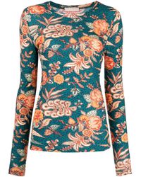 Ulla Johnson - Eve Floral-print Long-sleeves Top - Lyst
