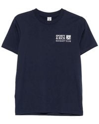 Sporty & Rich - Promo Logo-Print Short-Sleeve T-Shirt - Lyst