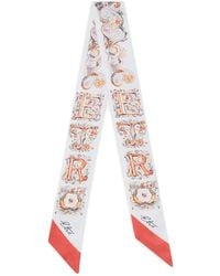 Etro - Fular De Seda Con Motivo De Cachemira Y Logo - Lyst