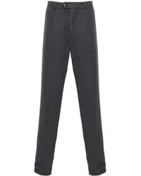 Brunello Cucinelli - Dark Linen Trousers - Lyst