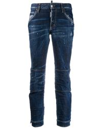 DSquared² Vaqueros slim con efecto envejecido - Azul