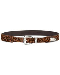 AMISH - Leopard-Print Western Belt - Lyst