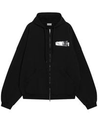 Balenciaga - Tape Back Large Zip-Up Hoodie - Lyst