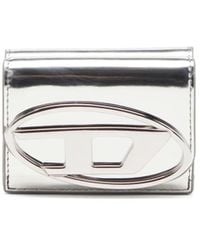 DIESEL - Oval-D Metallic Leather Wallet - Lyst