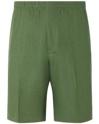 ZEGNA - Oasi Lino Elasticated Shorts - Lyst