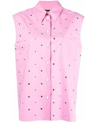 Boutique Moschino - Stud-embellished Sleeveless Shirt - Lyst