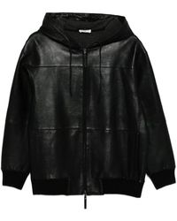 P.A.R.O.S.H. - Hooded Leather Jacket - Lyst