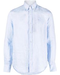 Paul & Shark - Long-Sleeve Linen Shirt - Lyst