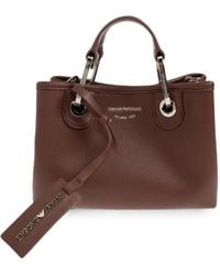 Emporio Armani - Sac Cabas Grainé À Logo Imprimé - Lyst