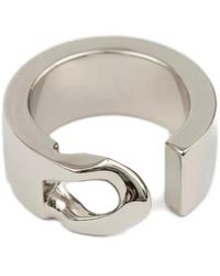 MM6 by Maison Martin Margiela - Minimal 3 Mm Ring Met Logo - Lyst