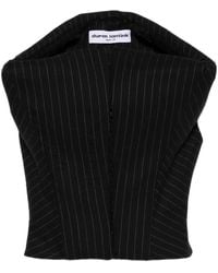 Duran Lantink - Pinstripe Cropped Top - Lyst