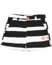 ALESSANDRO ENRIQUEZ - Striped Cotton Mini Shorts - Lyst