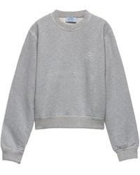 Prada - Sweatshirt mit Logo-Print - Lyst