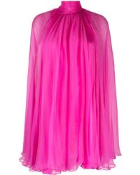 MANURI - Ama Semi-sheer Silk Minidress - Lyst