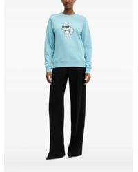 Karl Lagerfeld - Felpa Con Cristalli - Lyst