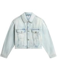 Tommy Hilfiger - Logo-Embroidered Denim Jacket - Lyst