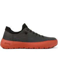 Camper - Peu Cami Nubuck Leather Knit-Panel Sneakers - Lyst