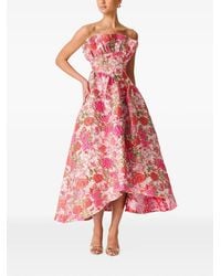 Elliatt - Floralie Strapless Midi Dress - Lyst