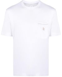 Eleventy - T-Shirt mit Logo-Stickerei - Lyst