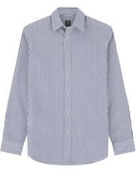 BOGGI - Shirt Striped Poplin Regular Fit - Lyst