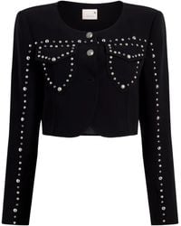 Cinq À Sept - Olga Studded Cropped Jacket - Lyst