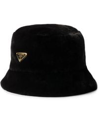 Prada - Fischerhut Mit Emailliertem Triangel-Logo - Lyst