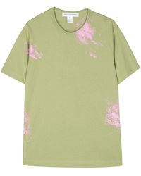 Comme des Garçons - Spray Paint-effect Cotton T-shirt - Lyst