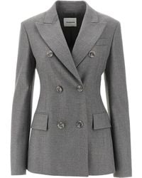 ANDAMANE - Double-Breasted Buttoned Blazer - Lyst