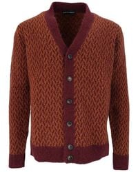 FILIPPO DE LAURENTIIS - Herringbone-Pattern Cardigan - Lyst