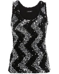 Styland - Zigzag Sequined Tank Top - Lyst