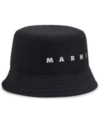 Marni - Fischerhut Mit Logo-Stickerei - Lyst